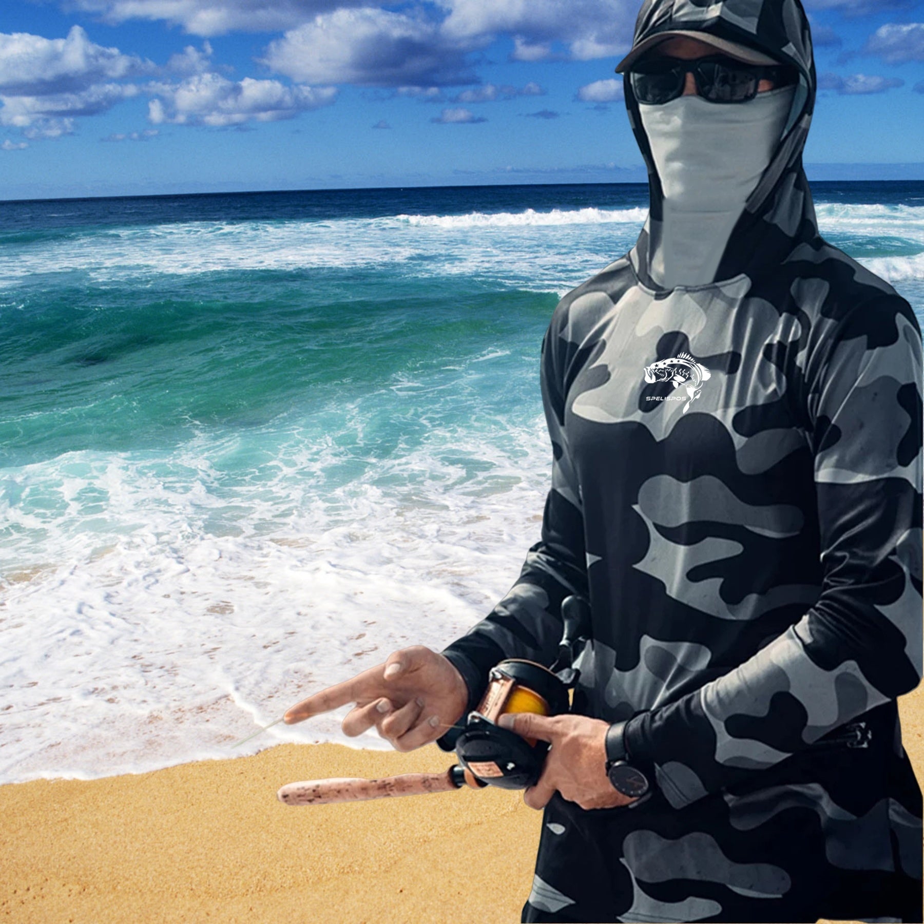 Fishing Hoodie Face Mask