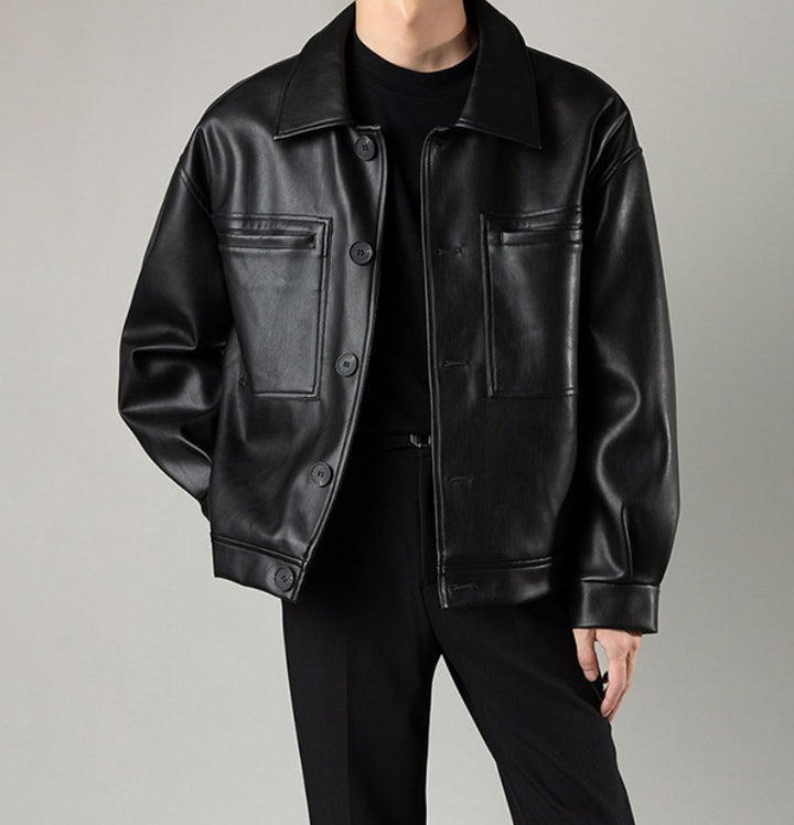 Motorcycle PU Leather Jacket