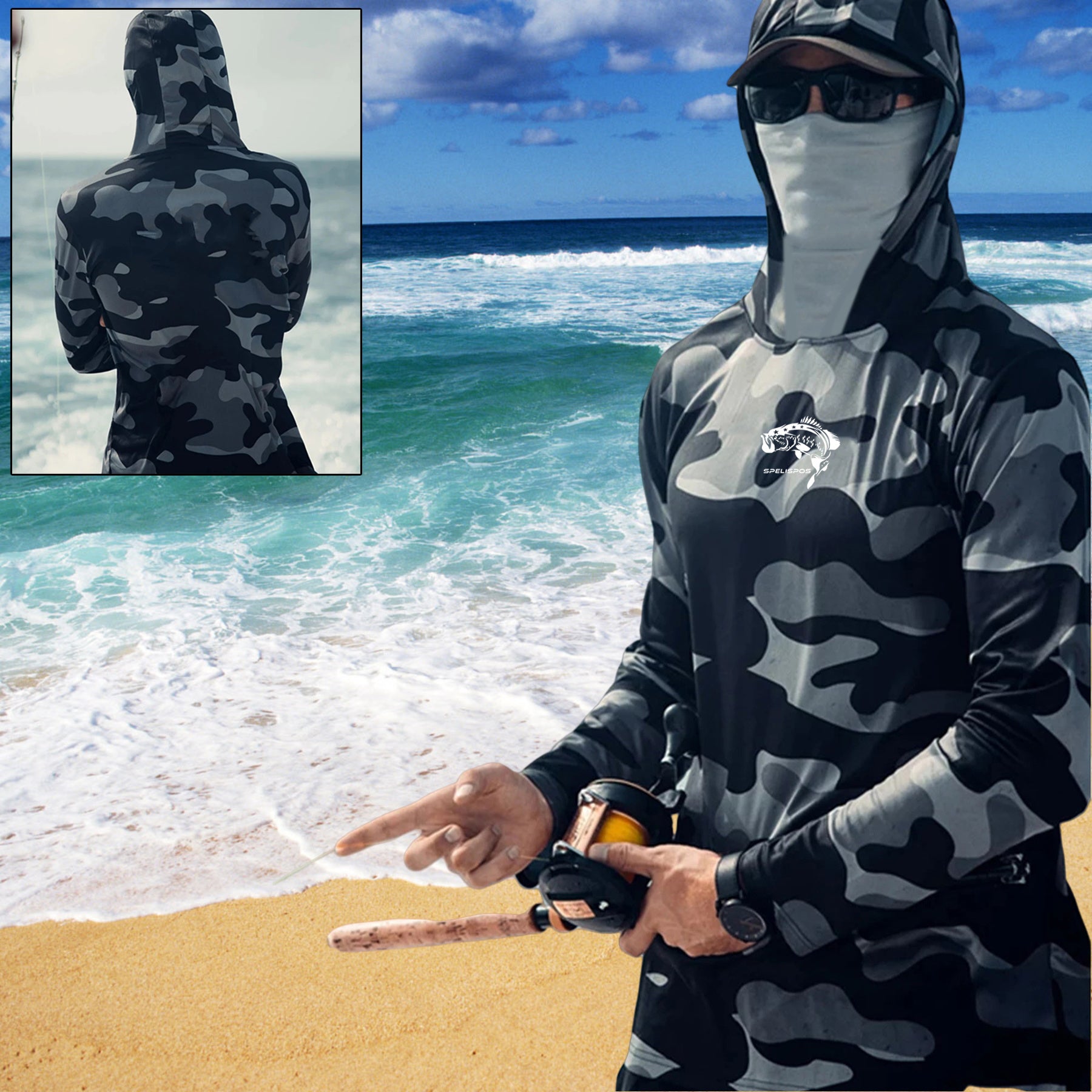 Fishing Hoodie Face Mask