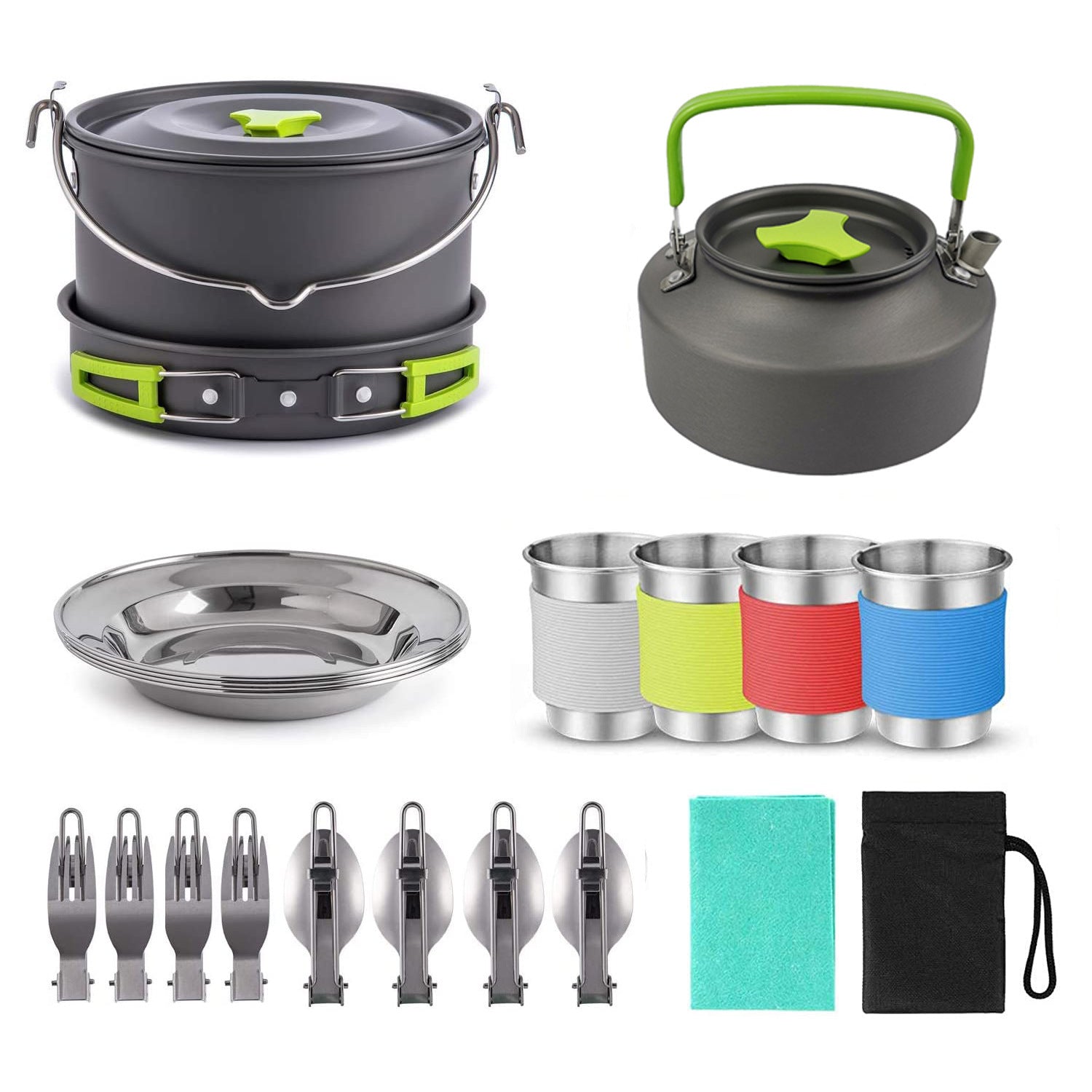 Camping Cookware Set Aluminum Pot
